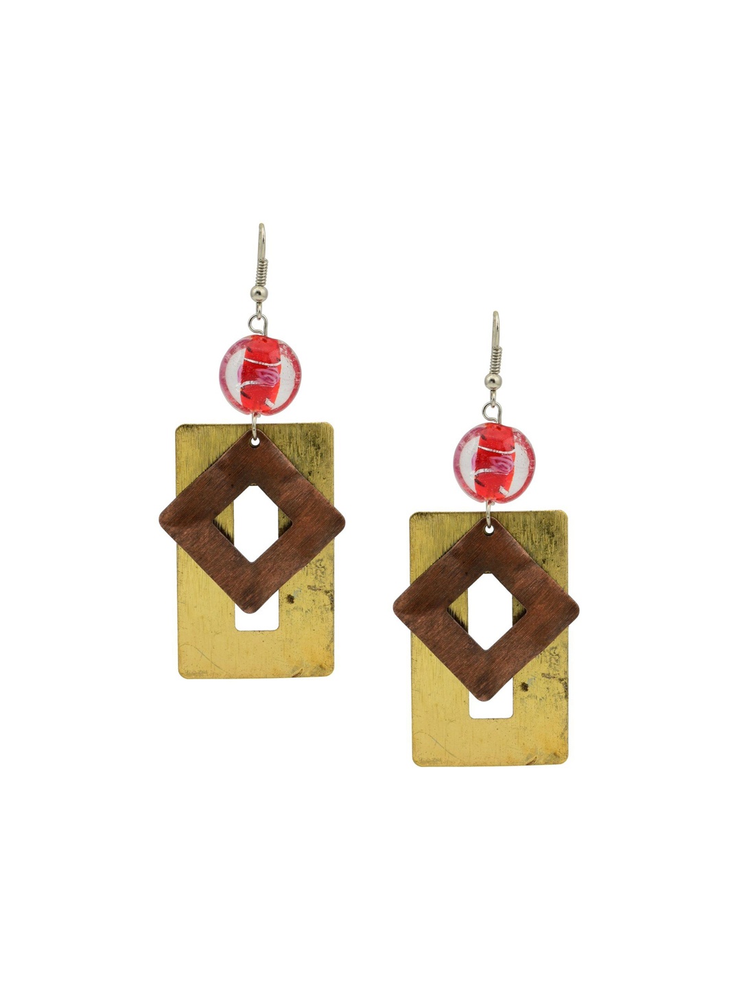 

HIGH TRENDZ Contemporary Drop Earrings, Silver