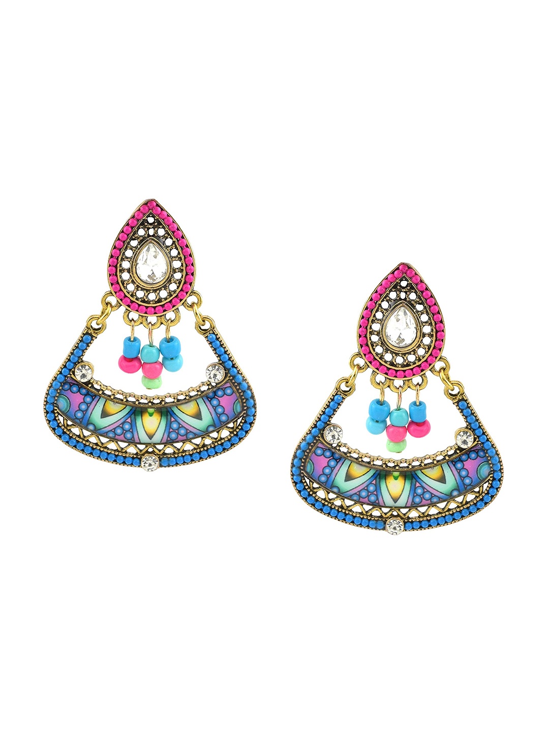 

HIGH TRENDZ Contemporary Drop Earrings, Gold