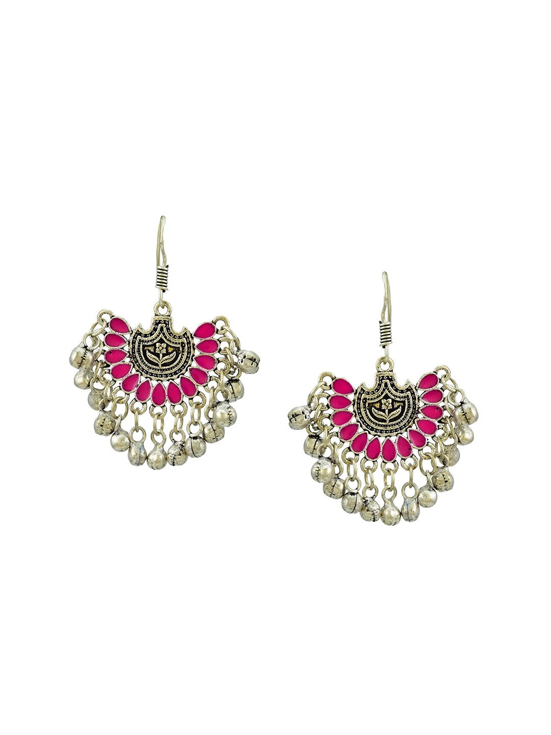 

HIGH TRENDZ Contemporary Chandbalis Earrings, Pink