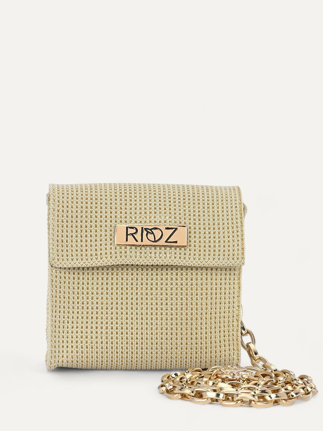 

Rioz Oversized Structured Sling Bag, Beige