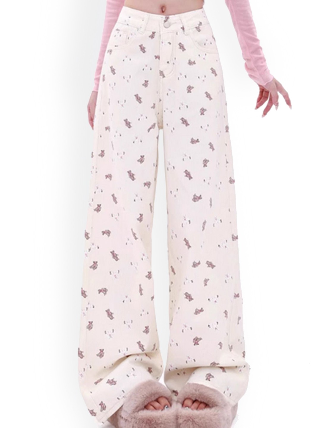

StyleCast Women Classic Loose Fit Wide Leg Trouser, Off white