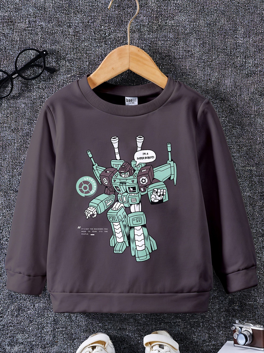 

BAESD Boys Printed Pullover Sweatshirt, Lavender