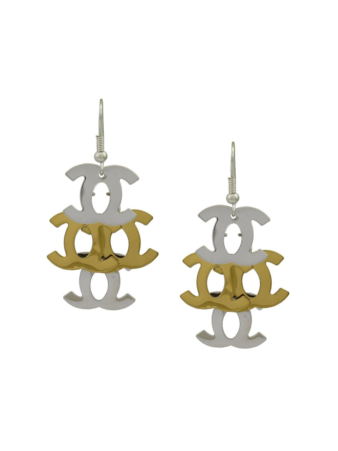 

HIGH TRENDZ Contemporary Drop Earrings, Silver