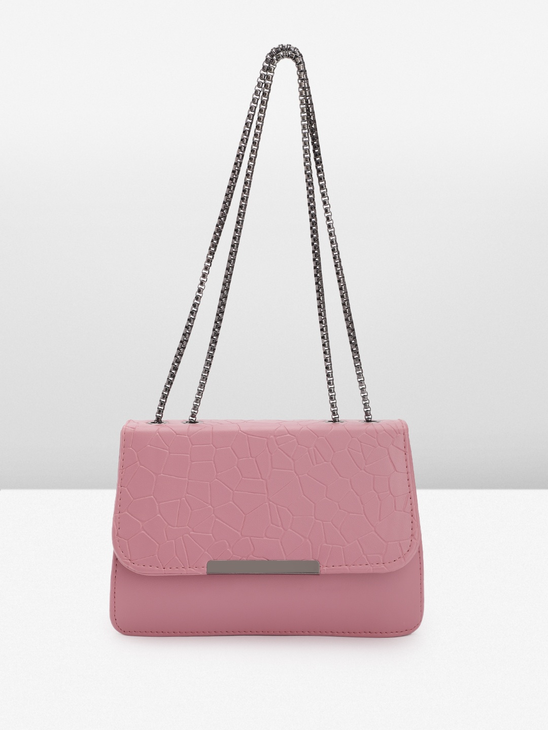 

Caprese Textured Structured Shoulder Bag, Pink