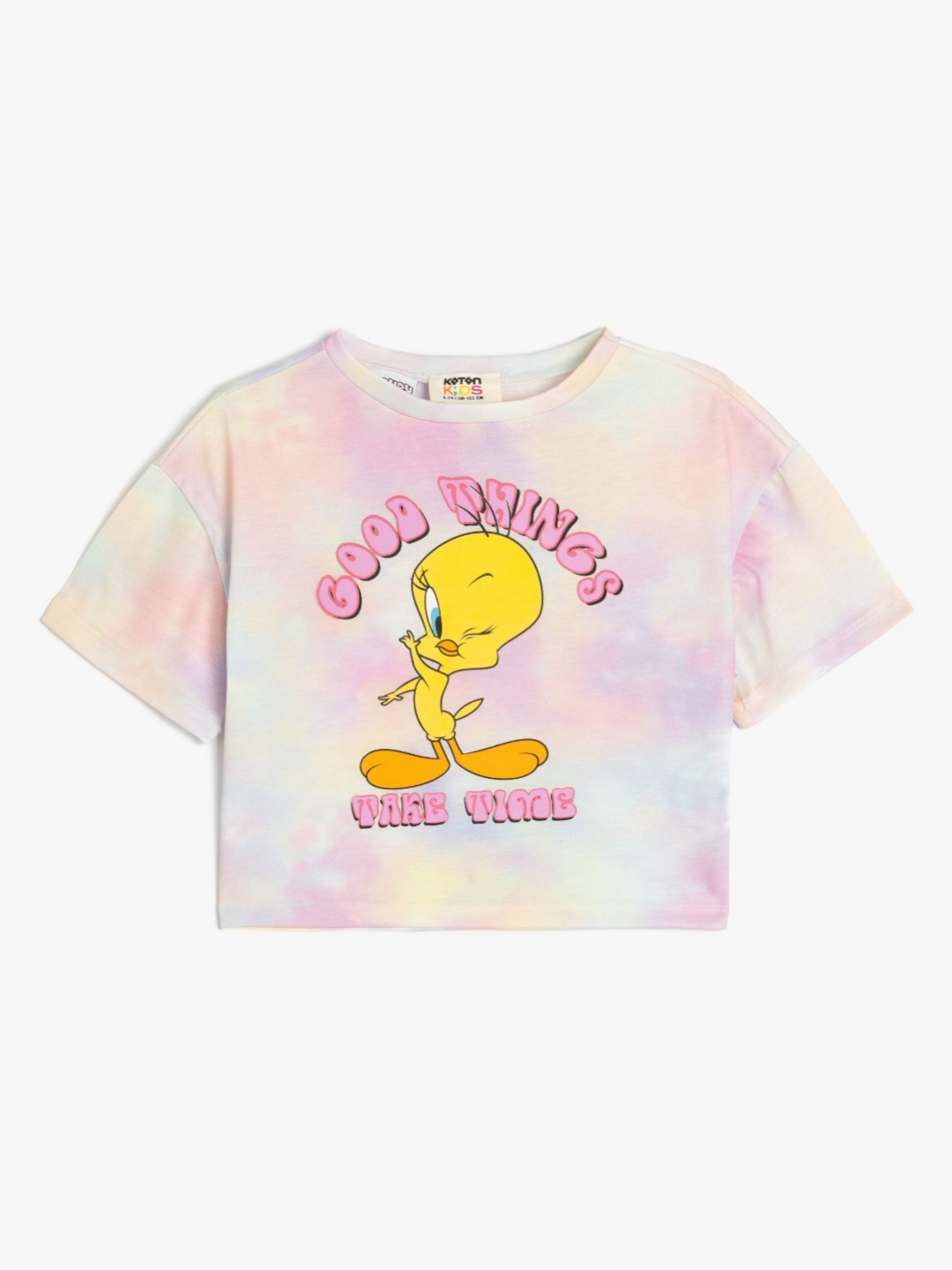 

Koton Girls Dyed Applique T-shirt, Pink