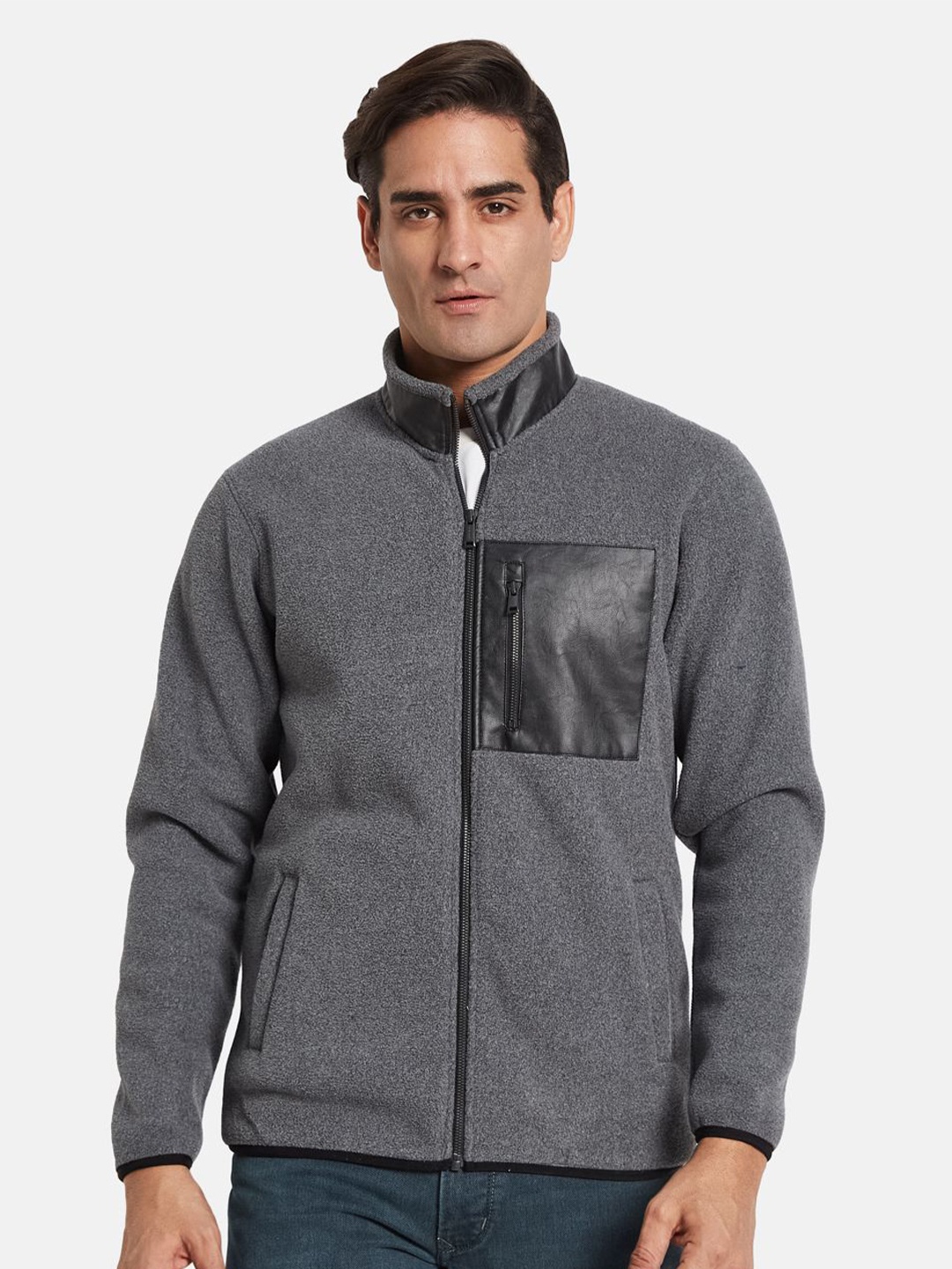 

Octave Men Front-Open Sweatshirt, Grey