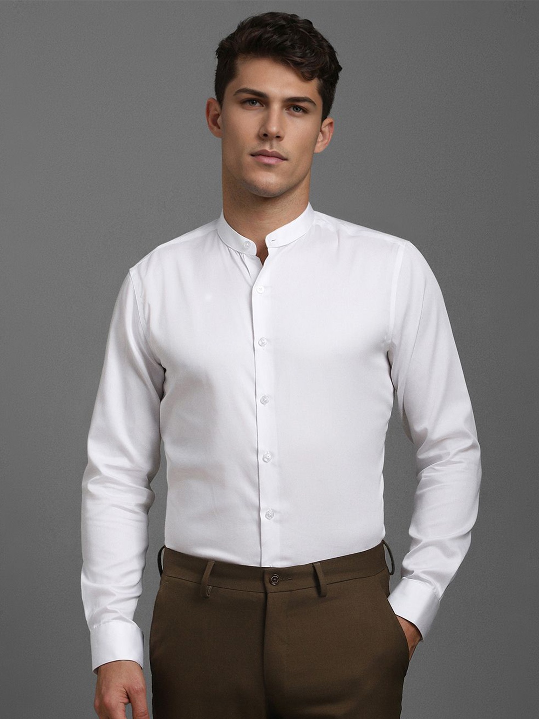 

Louis Philippe Men Slim Fit Opaque Formal Shirt, White
