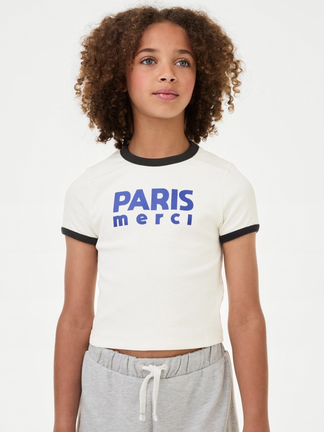 

Marks & Spencer Girls Typography Printed Raw Edge T-shirt, White