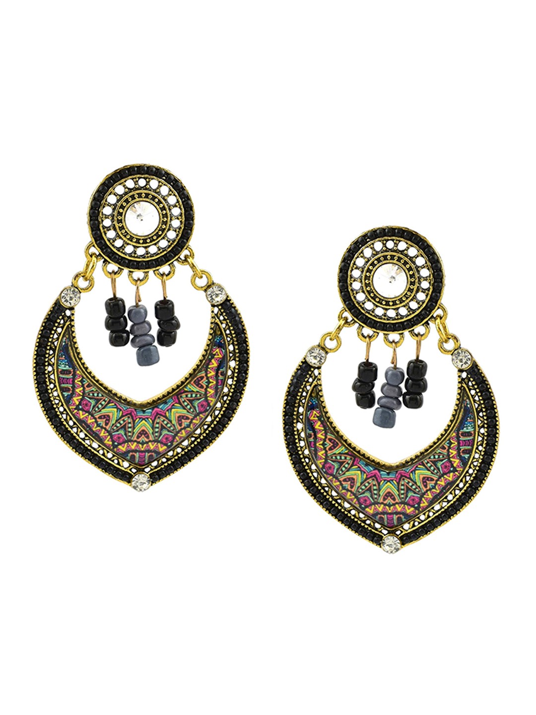 

HIGH TRENDZ Contemporary Chandbalis Earrings, Gold