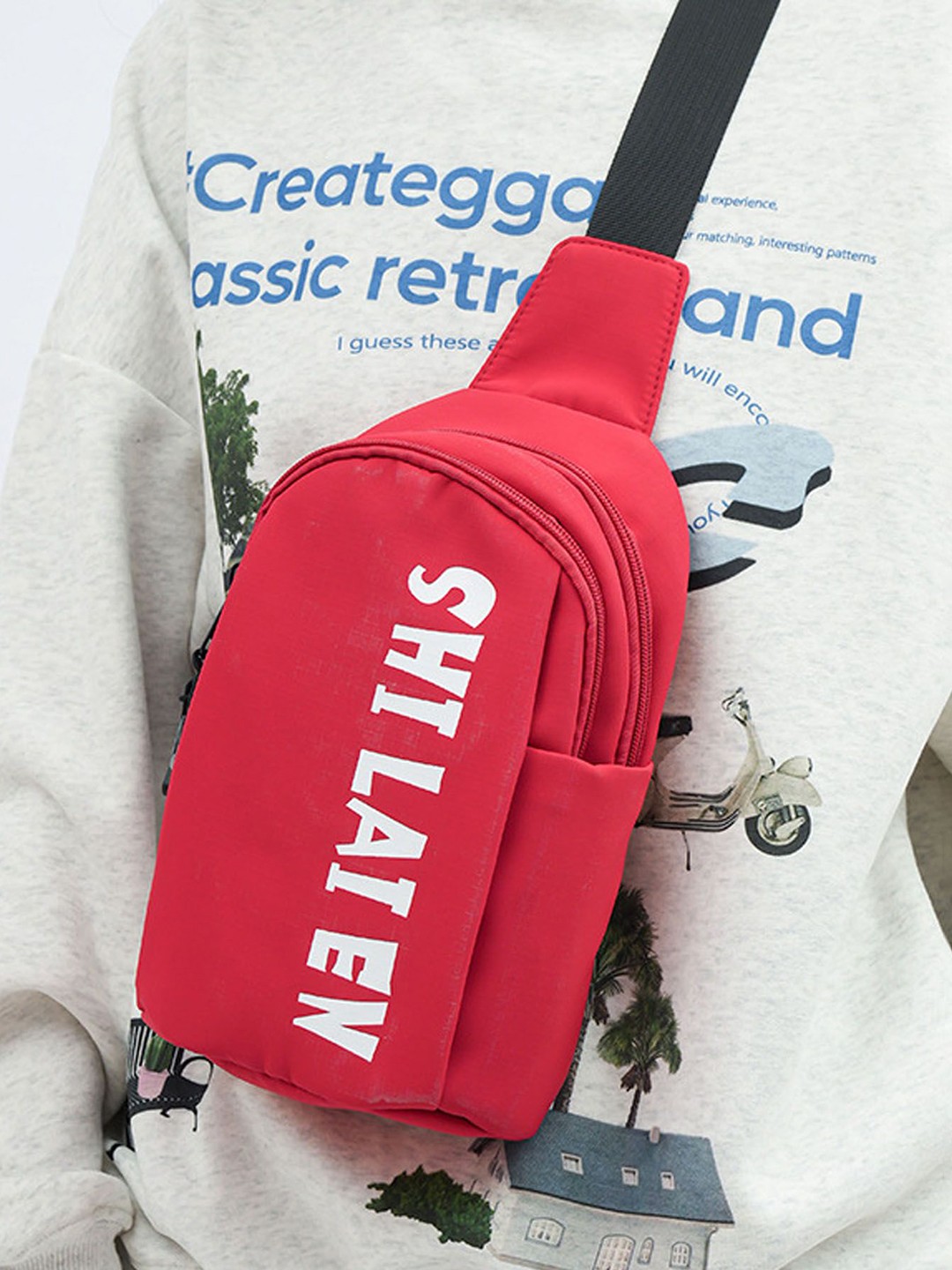 

StyleCast Red Typography Printed Stylish Cross Body Bag