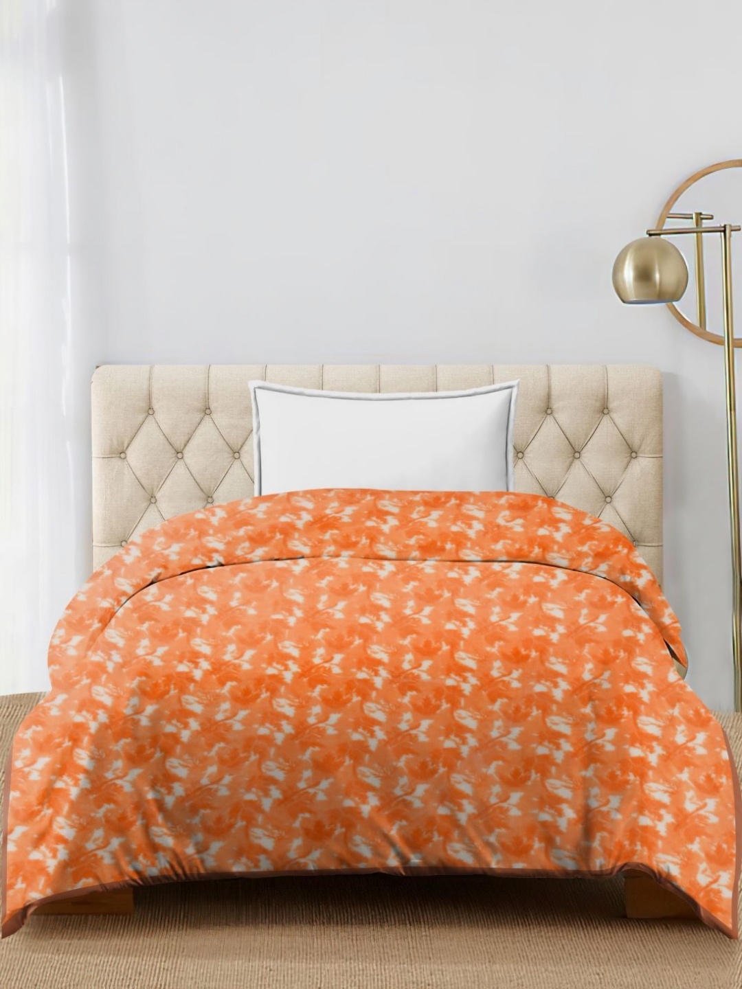 

Spangle Peach-Coloured & White Mink Heavy Winter 350 GSM Single Bed Blanket