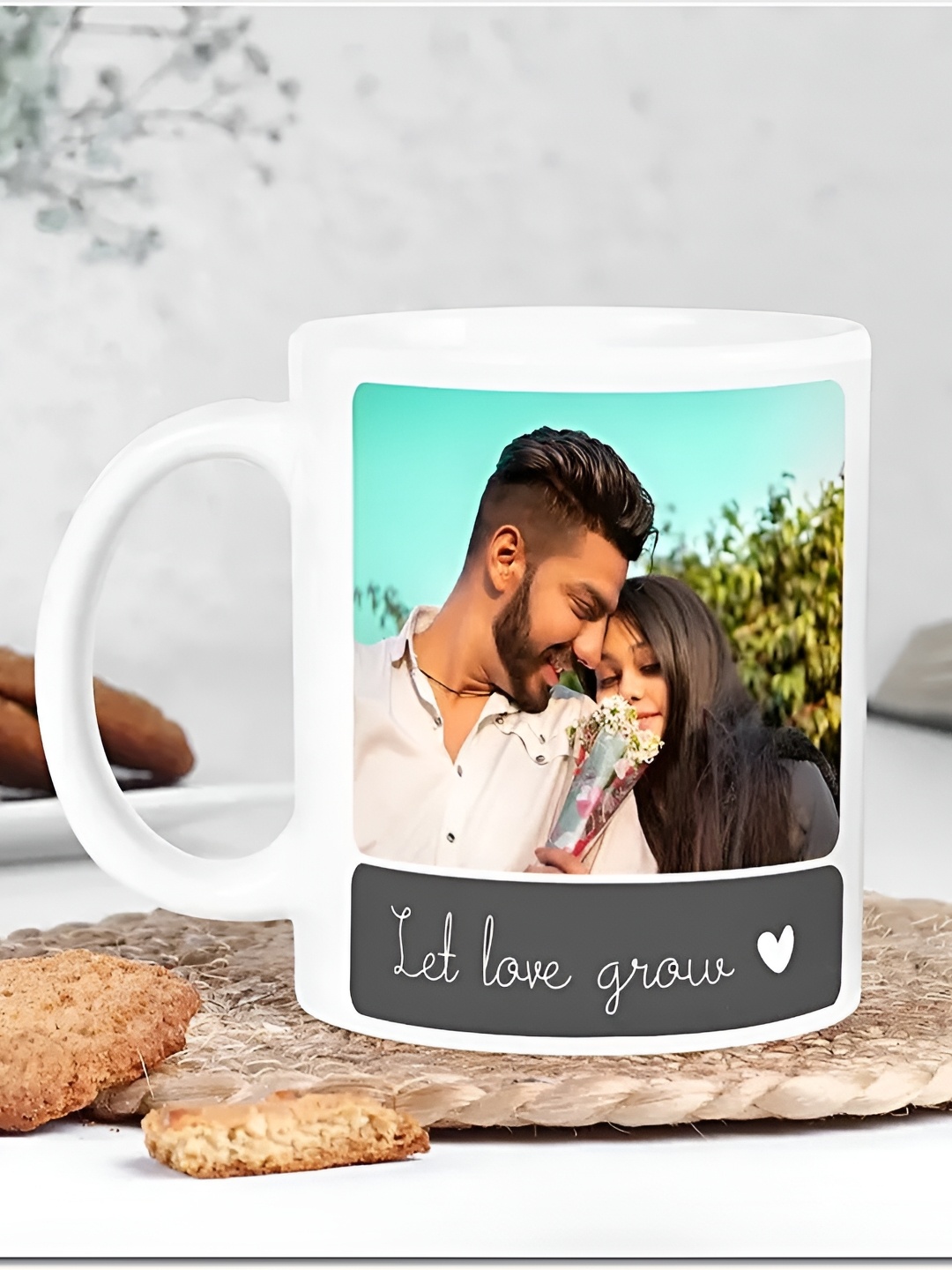 

fnp Multicoloured Printed Ceramic Glossy Mugs Set of Cups and Mugs, White