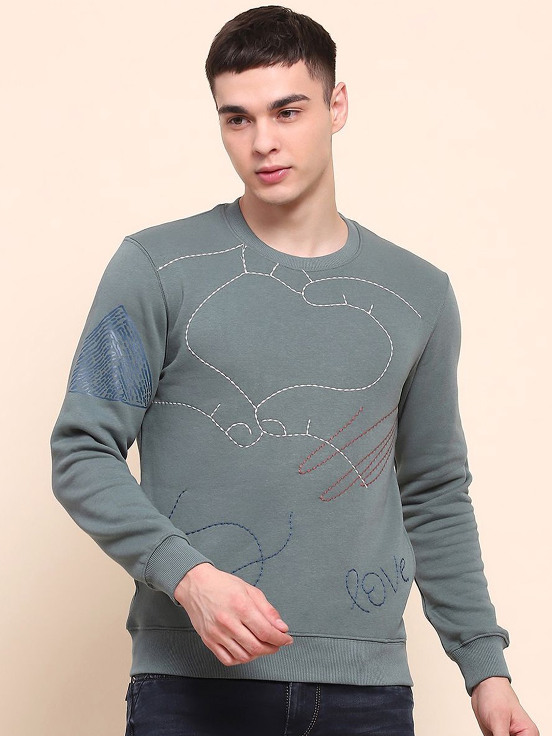 

CAMLA Men Printed Sweatshirt, Green