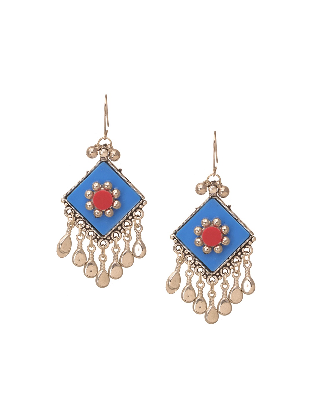 

HIGH TRENDZ Contemporary Drop Earrings, Blue