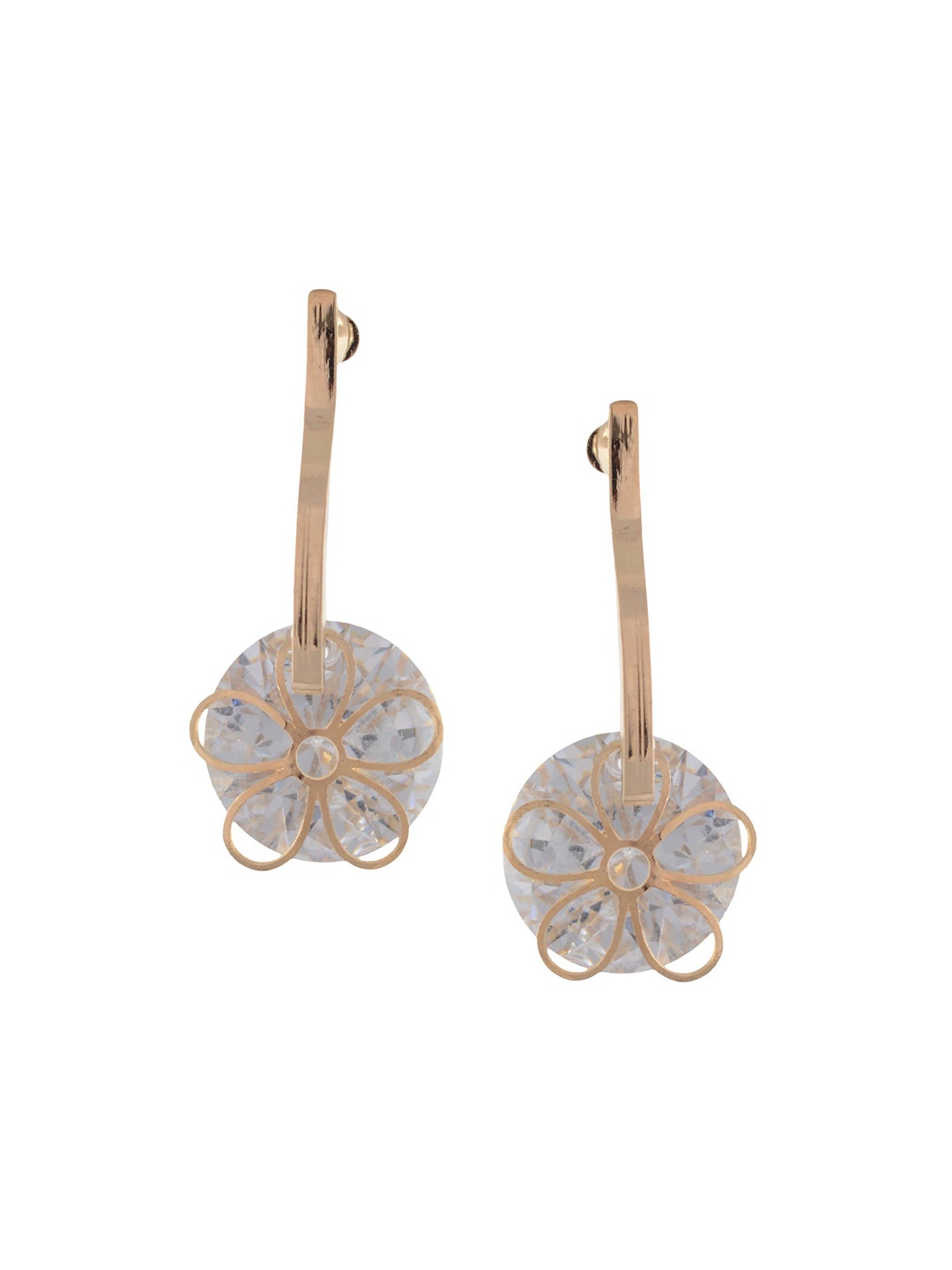 

HIGH TRENDZ Contemporary Drop Earrings, Gold