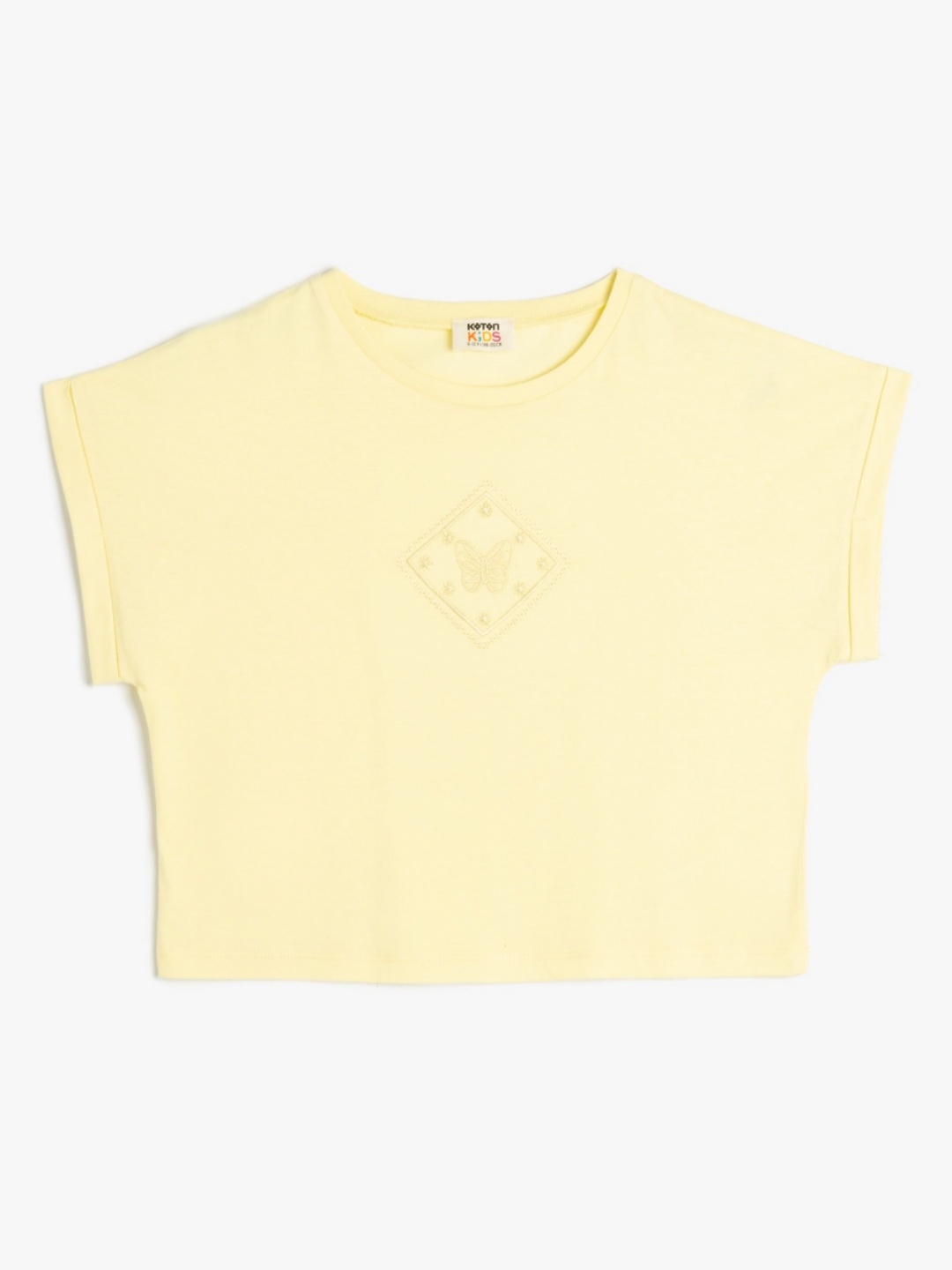 

Koton Girls Printed Extended Sleeves T-shirt, Yellow