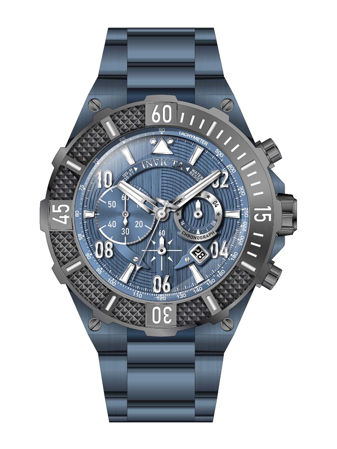 

Invicta Men Dial & Stainless Steel Straps Analogue Watch 40516, Blue