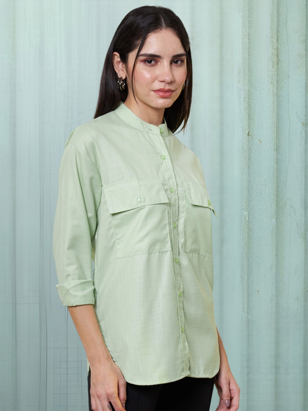 

all about you Women Opaque Casual Shirt, Green