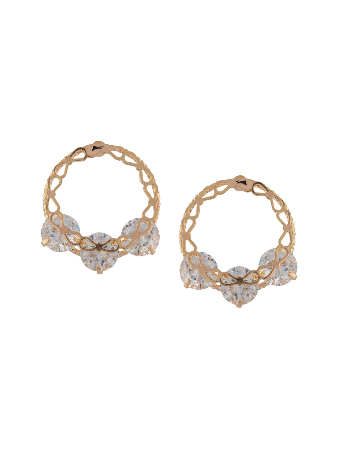 

HIGH TRENDZ Contemporary Drop Earrings, Gold