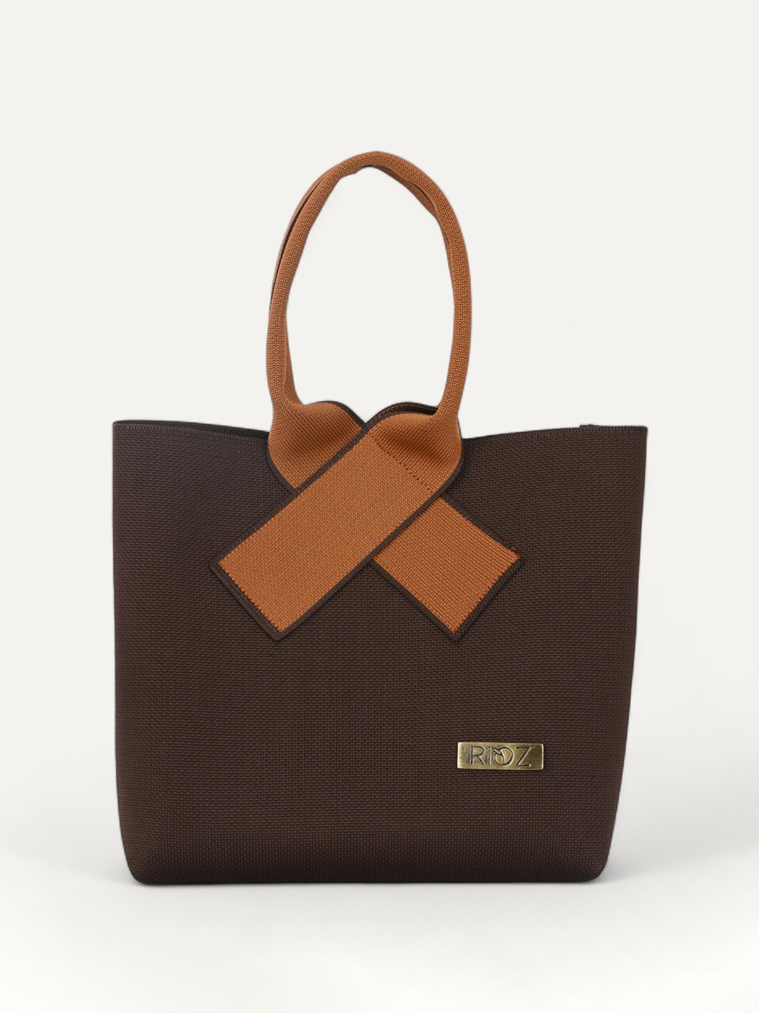 

Rioz Oversized Shopper Tote Bag with Bow Detail, Brown