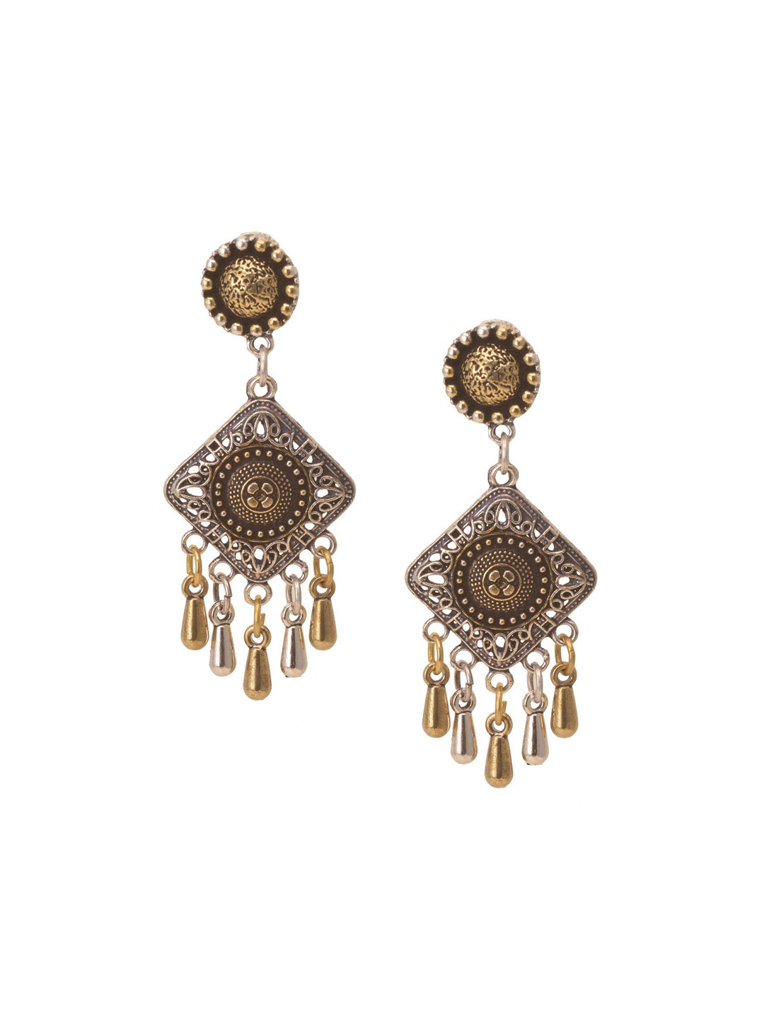 

HIGH TRENDZ Contemporary Drop Earrings, Metallic