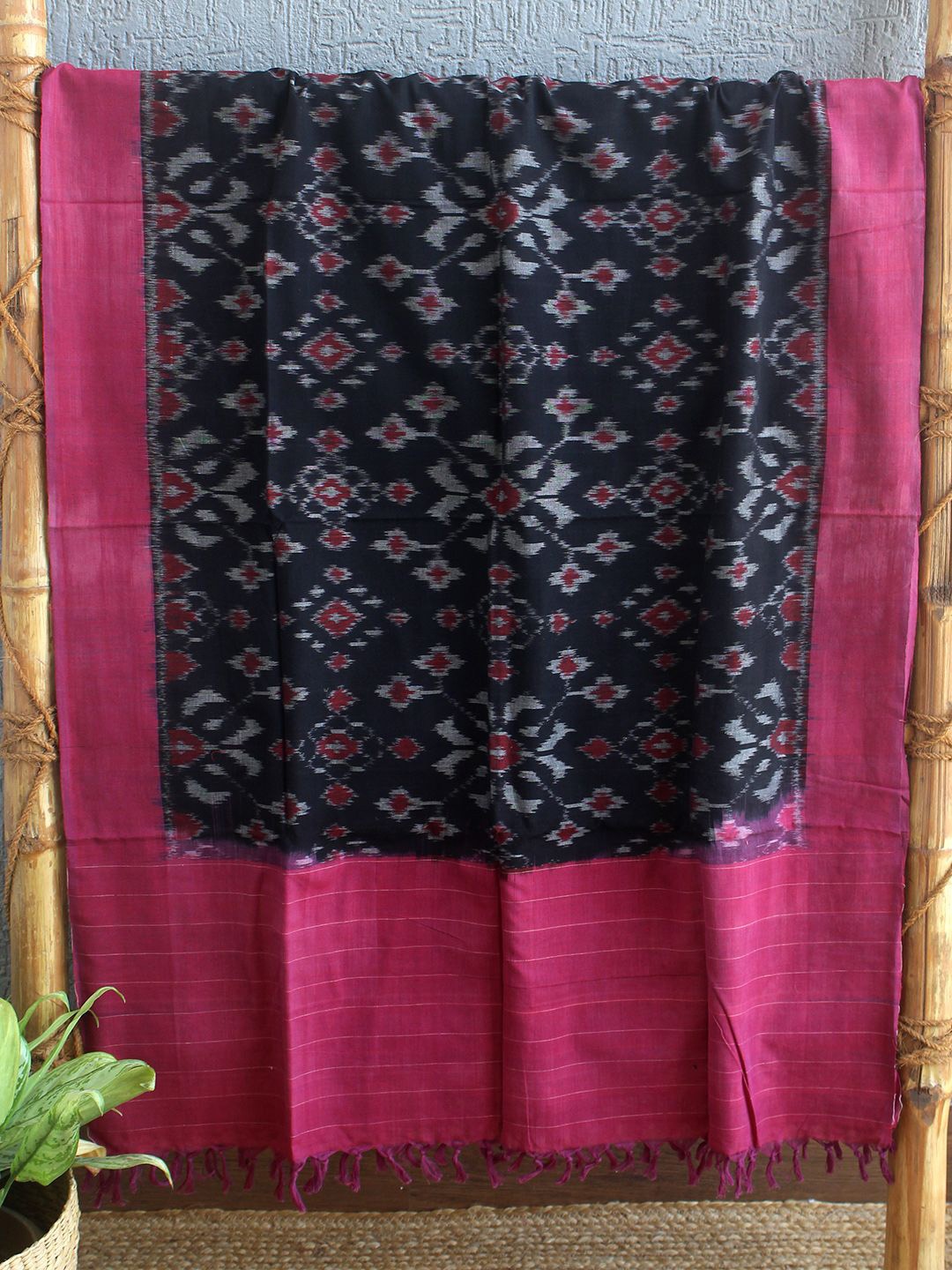 

Weaves of Tradition Pure Cotton Unstitched Dress Material, Black