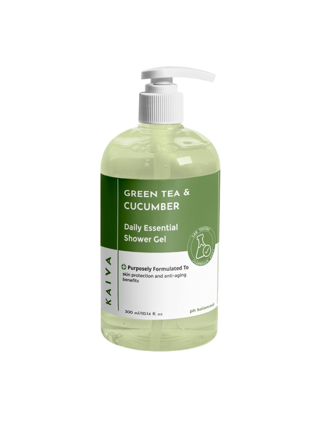 

KAIVA Green Tea & Cucumber Shower Gel For Moisturizing & Brightening - 300 ml