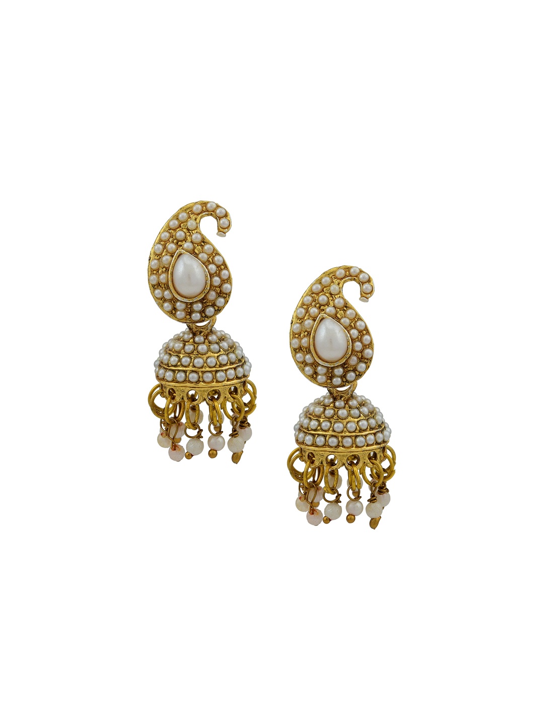 

HIGH TRENDZ Contemporary Jhumkas Earrings, Gold