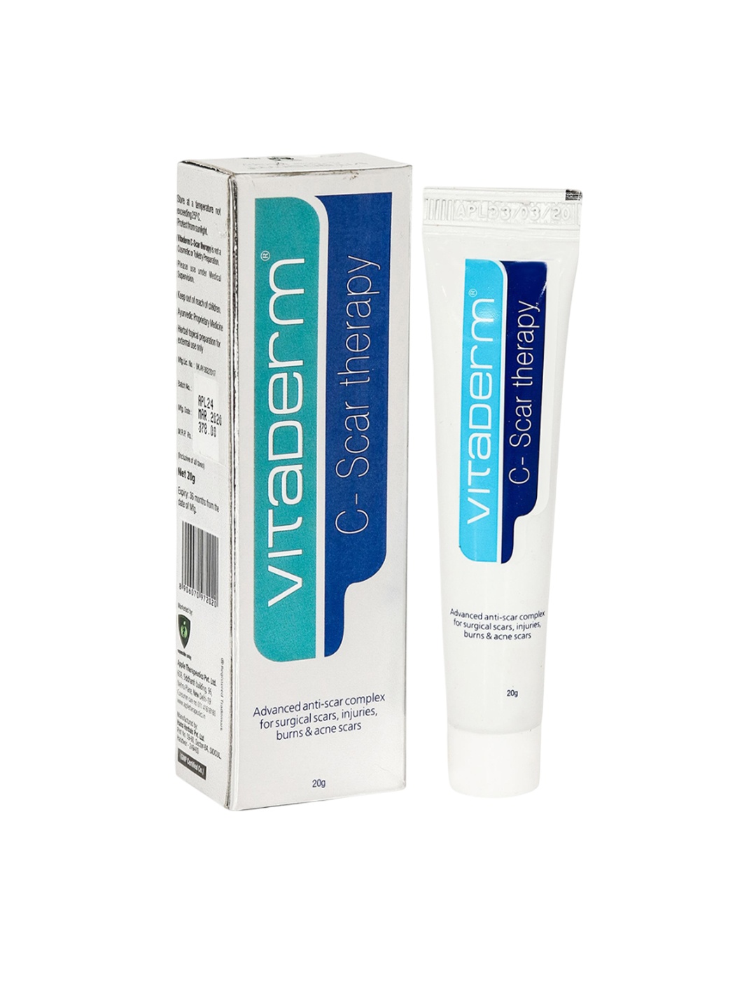 

Apple Therapeutics Vitaderm C Scar Gel with Allium Cepa Fades - 20 g, White