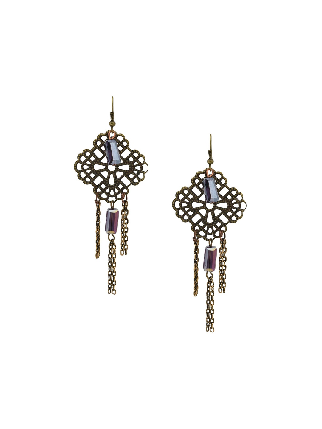 

HIGH TRENDZ Contemporary Drop Earrings, Metallic