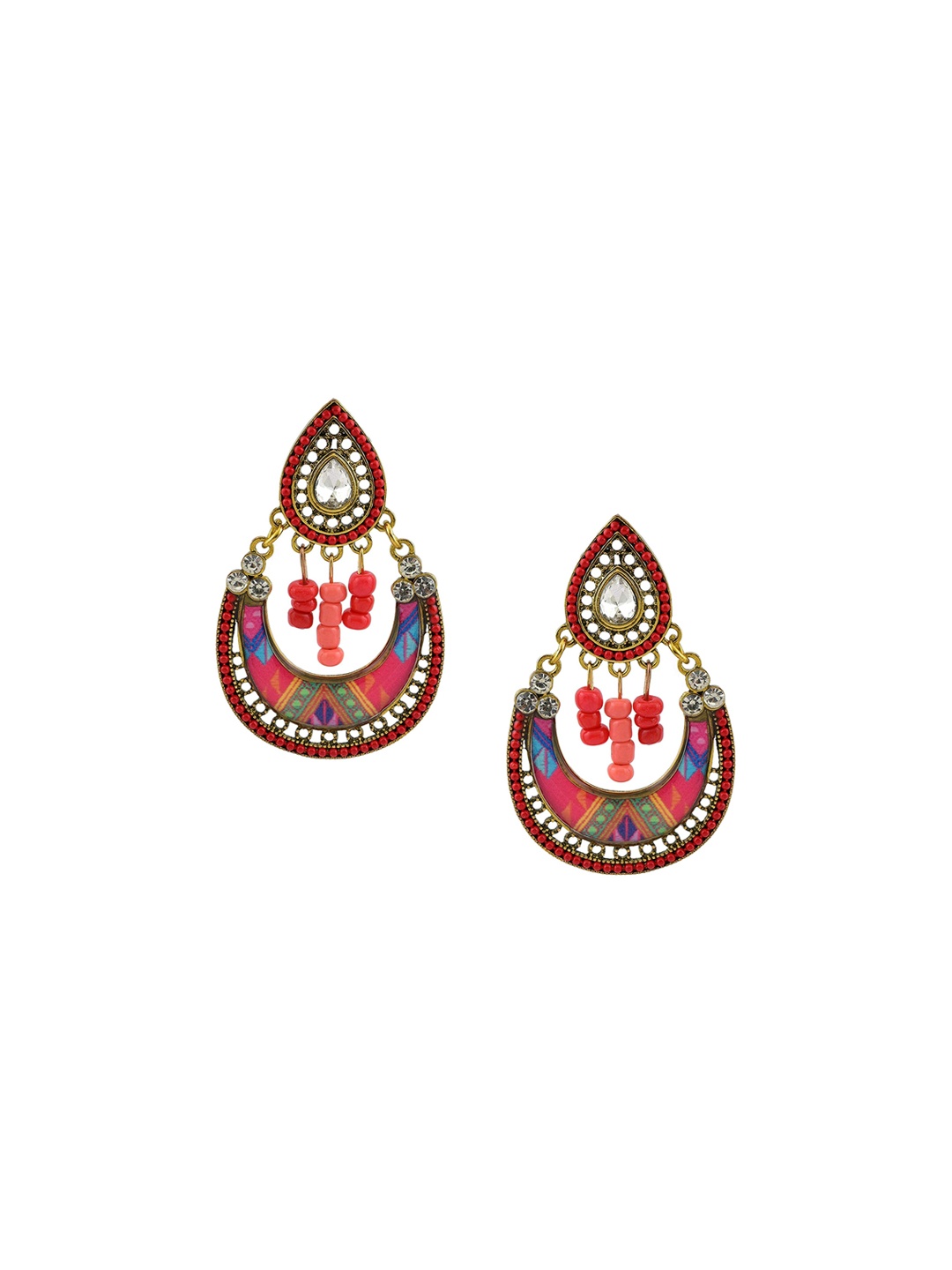 

HIGH TRENDZ Contemporary Chandbalis Earrings, Gold