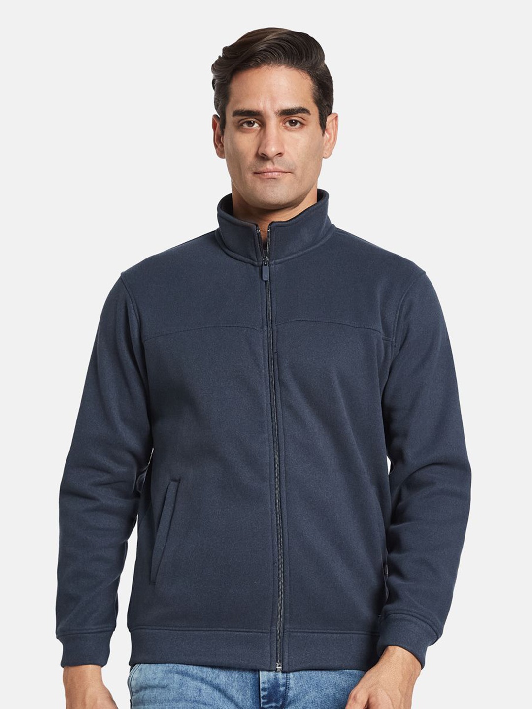 

Octave Men High Neck Sweatshirt, Navy blue