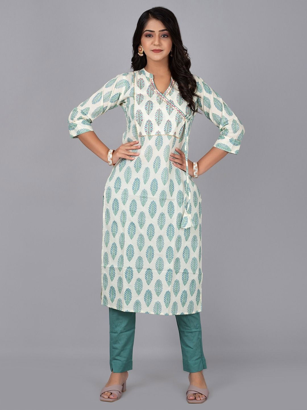 

Fashion Petals Women Printed Regular Kurta, White