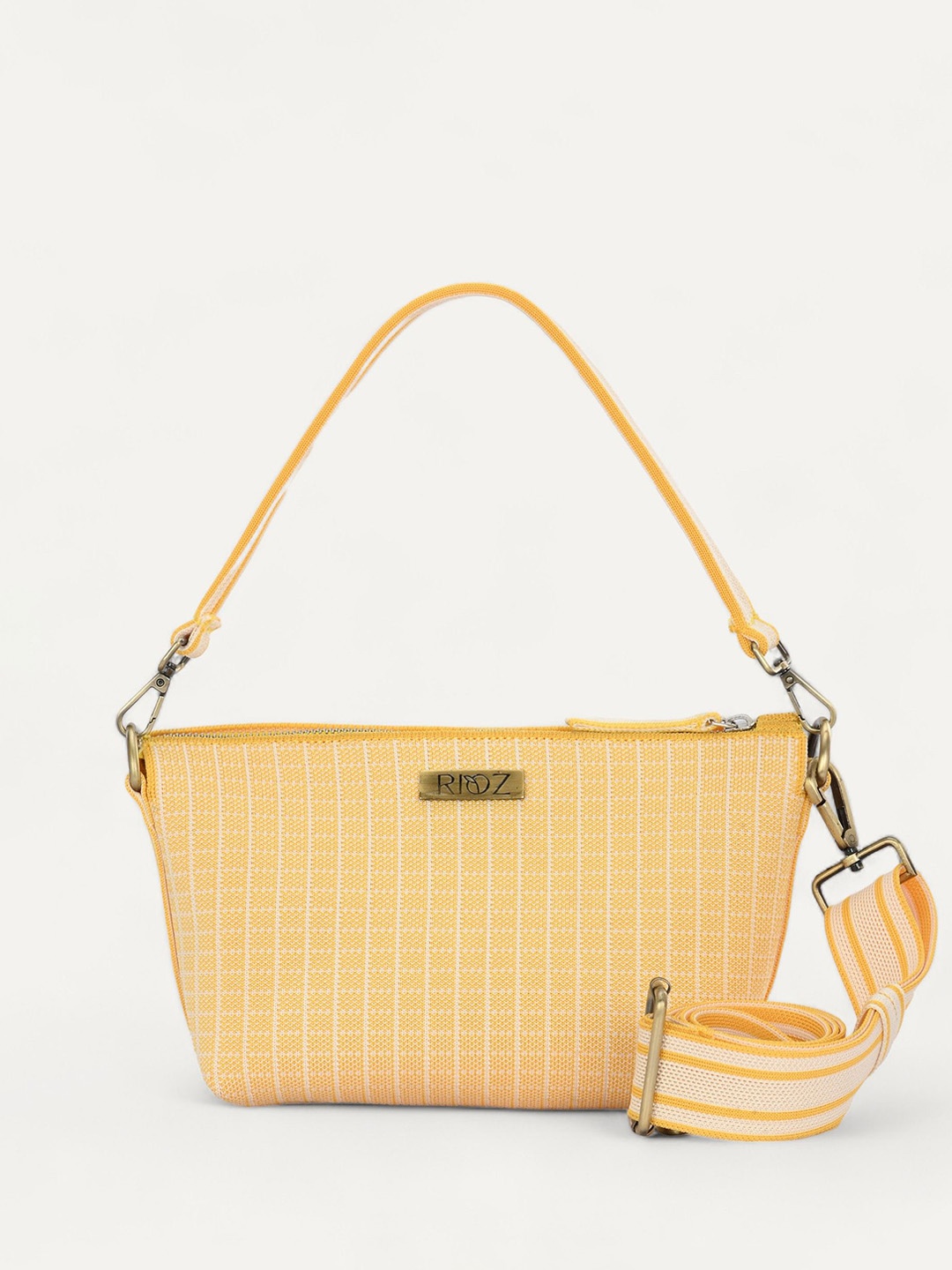 

Rioz Oversized Structured Hobo Bag with Tasselled, Yellow