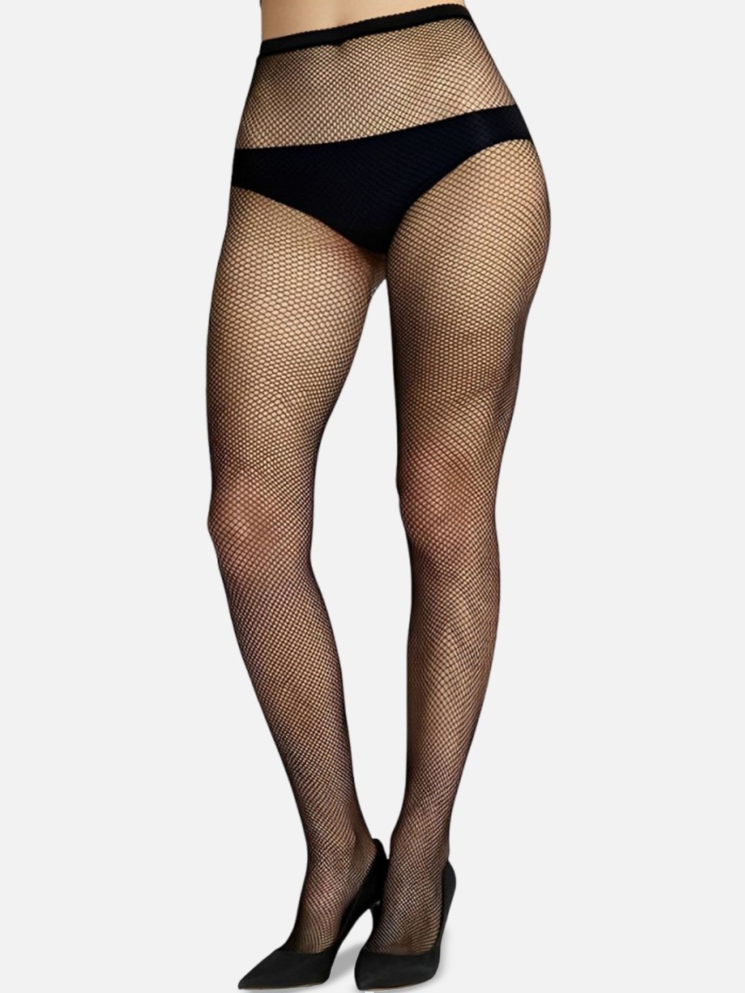 

FIMS Women High Waist Fishnet Stockings, Black