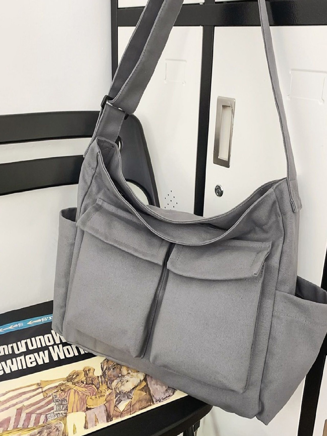 

StyleCast Grey Structured Shoulder Bag