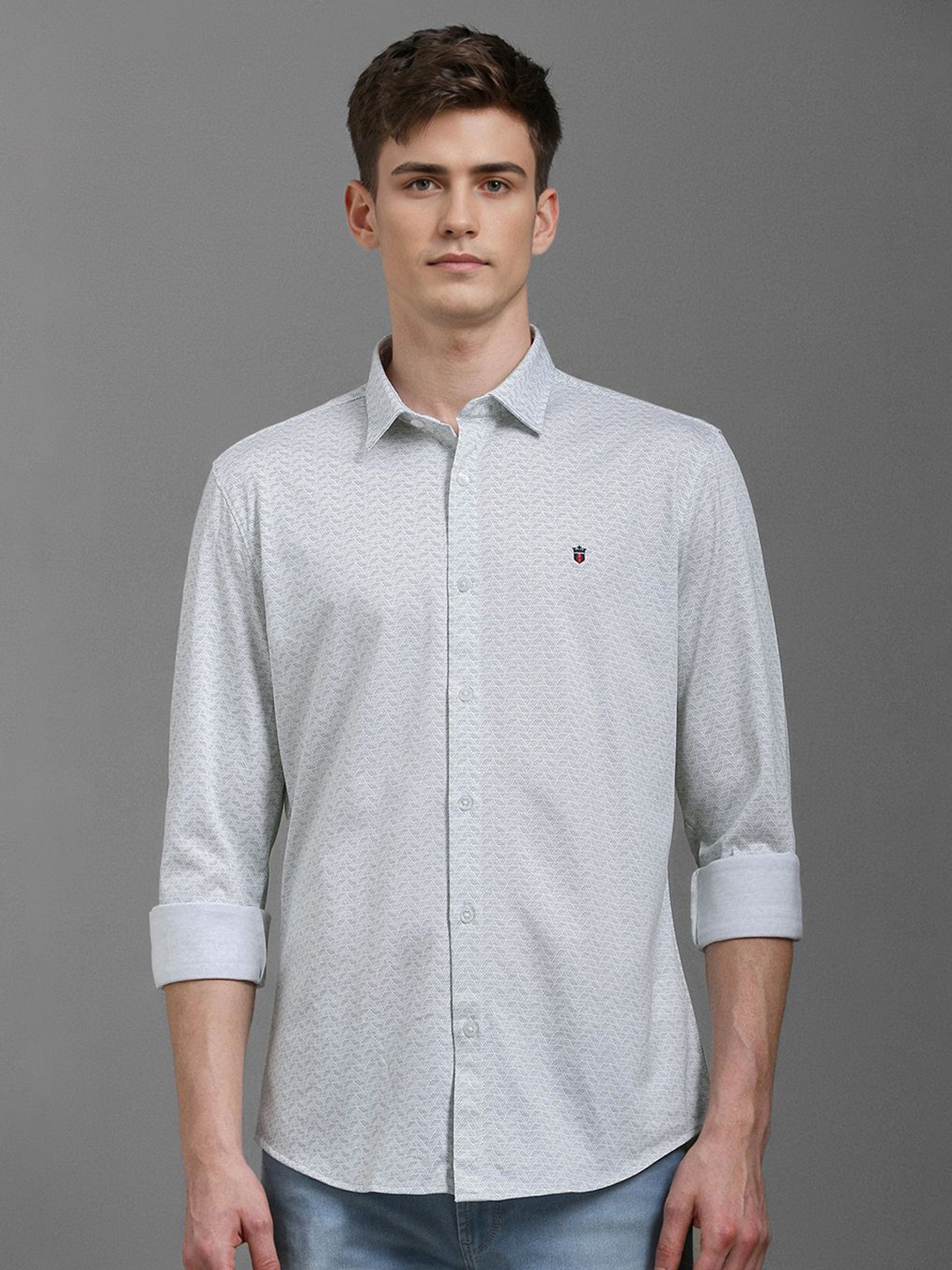 

Louis Philippe Sport Men Smart Opaque Printed Casual Shirt, Grey