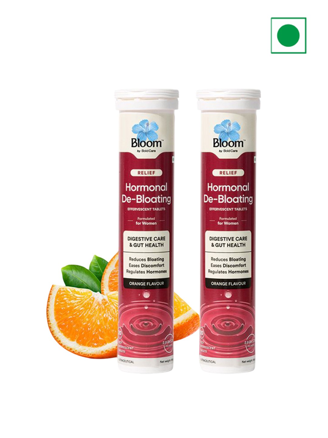 

Bloom Set Of 2 Menopausal De-Bloating Effervescent Tablets - 20 Effervescent Tablets Each, Orange
