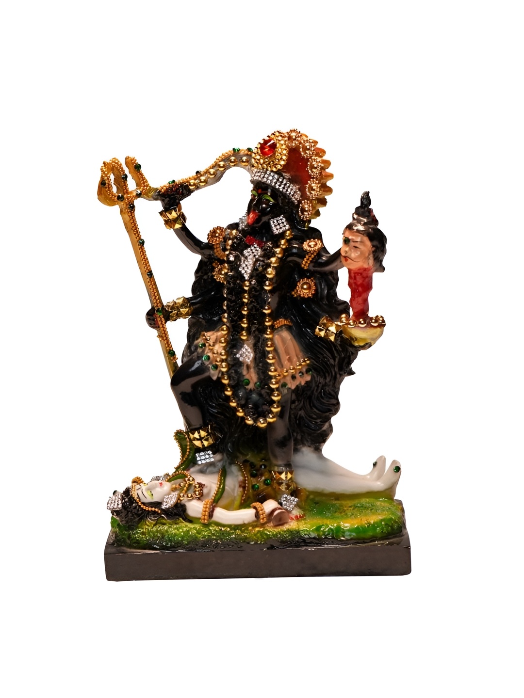 

NAYRA HANDICRAFTS Kali MATA Prachand Roop Figurine Showpiece, Black