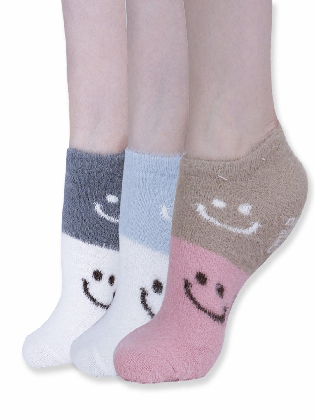 

Dollar Women Pack Of 3 Patterned Ankle-Length Socks, Blue