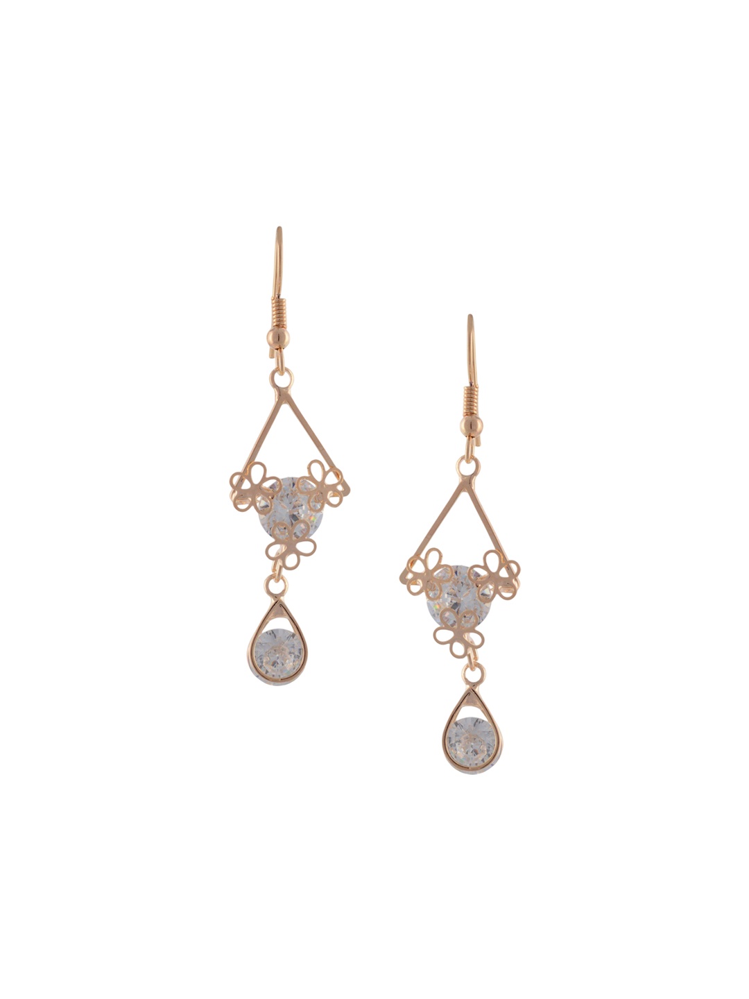 

HIGH TRENDZ Contemporary Drop Earrings, Gold