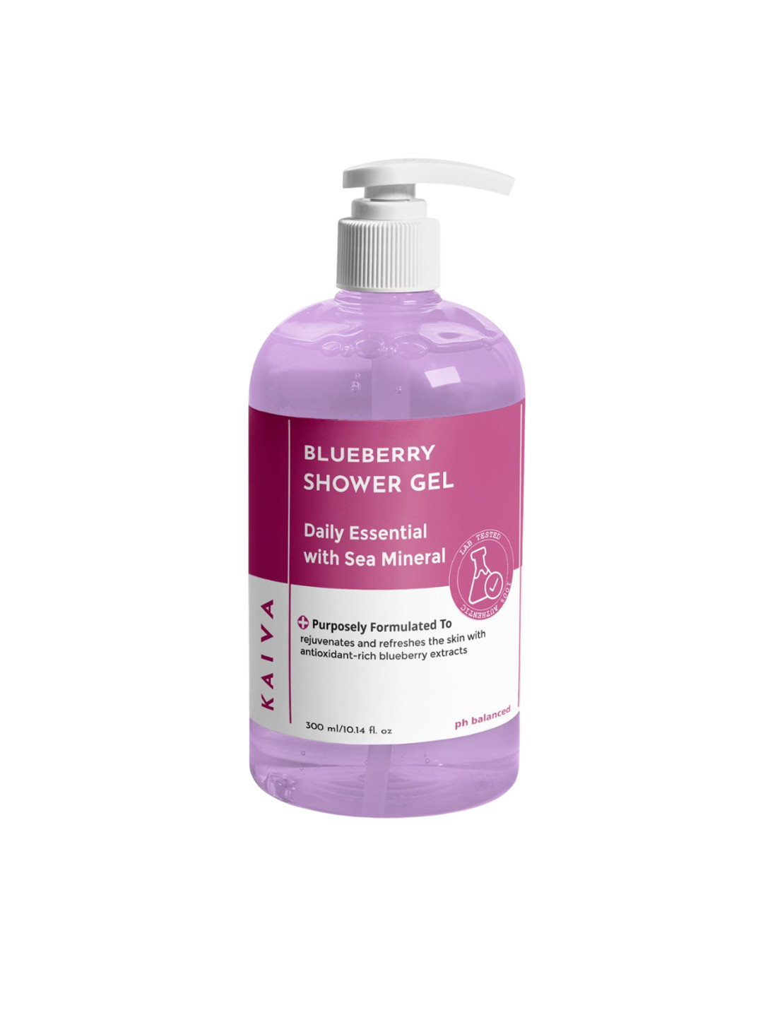 

KAIVA Blue Berry Shower Gel Enriched With vitamin-E - Rejuvenates & Refreshes Skin- 300 ml, Purple