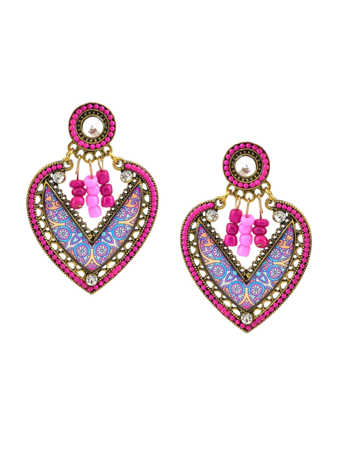 

HIGH TRENDZ Contemporary Drop Earrings, Gold
