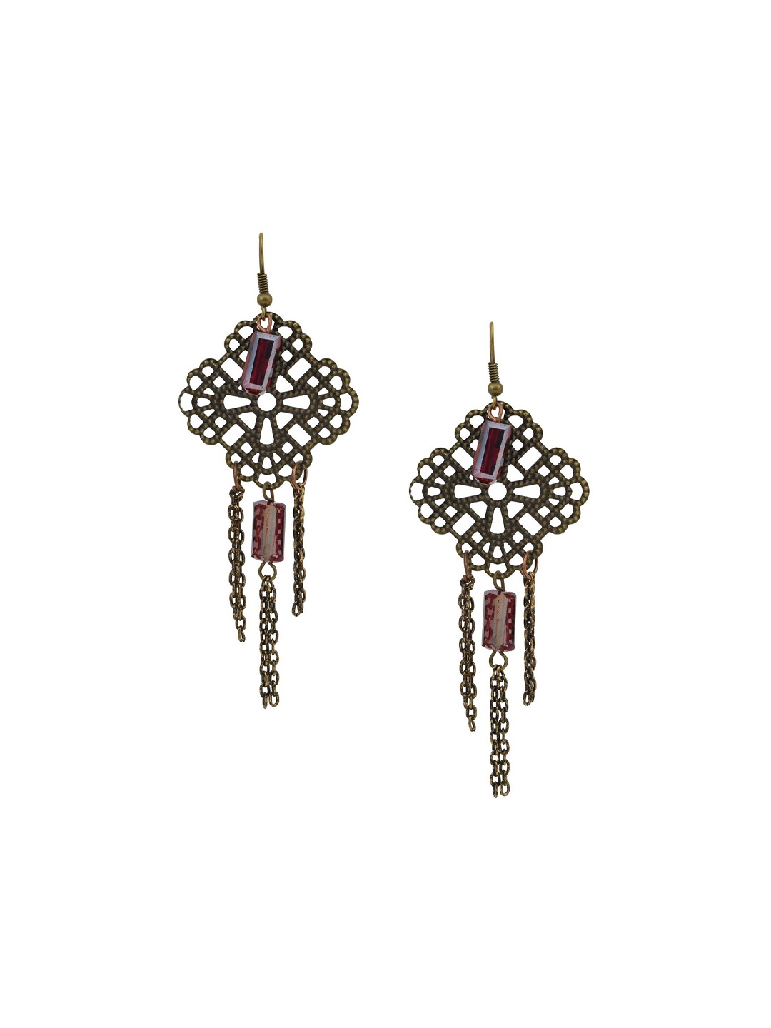 

HIGH TRENDZ Contemporary Drop Earrings, Metallic