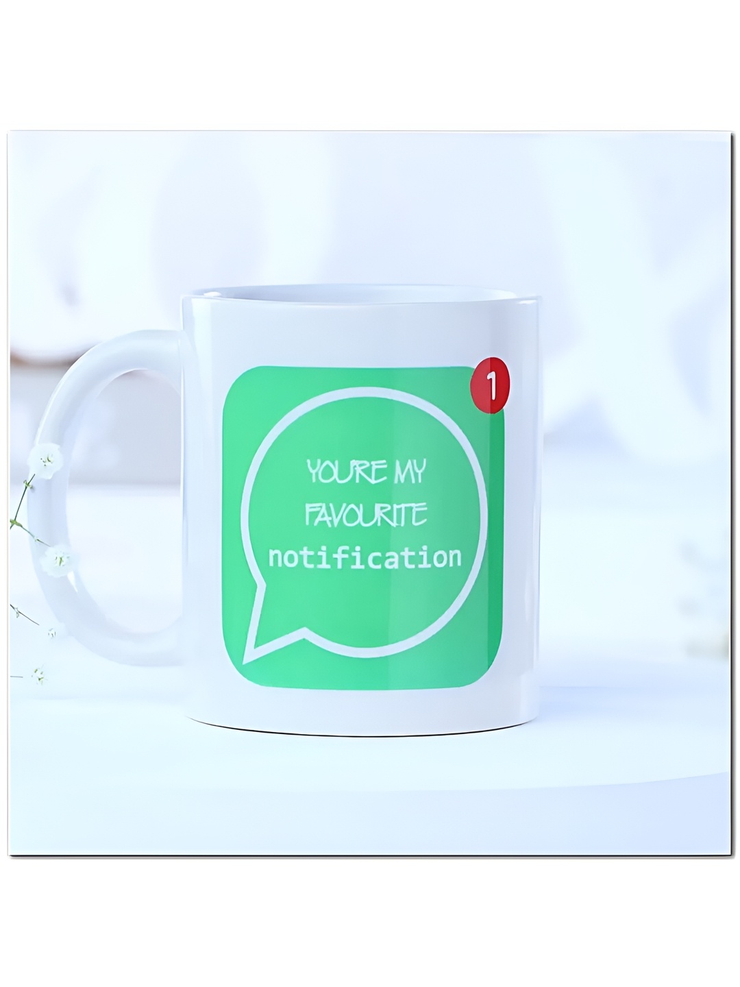 

fnp Multicoloured Printed Ceramic Glossy Mugs Set of Cups and Mugs, White