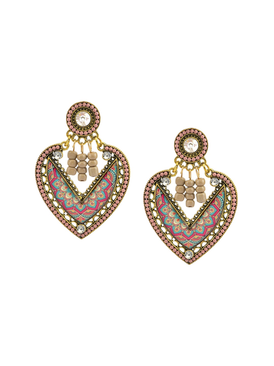 

HIGH TRENDZ Contemporary Chandbalis Earrings, Gold