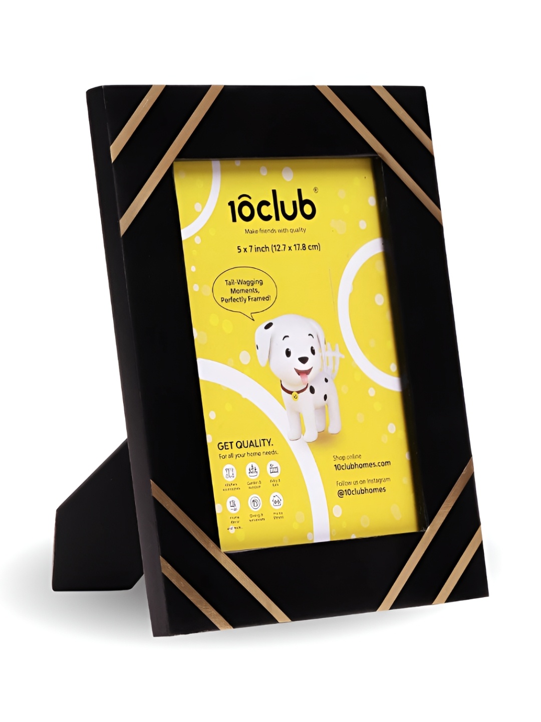 

10club Black MDF Table Photo Frames