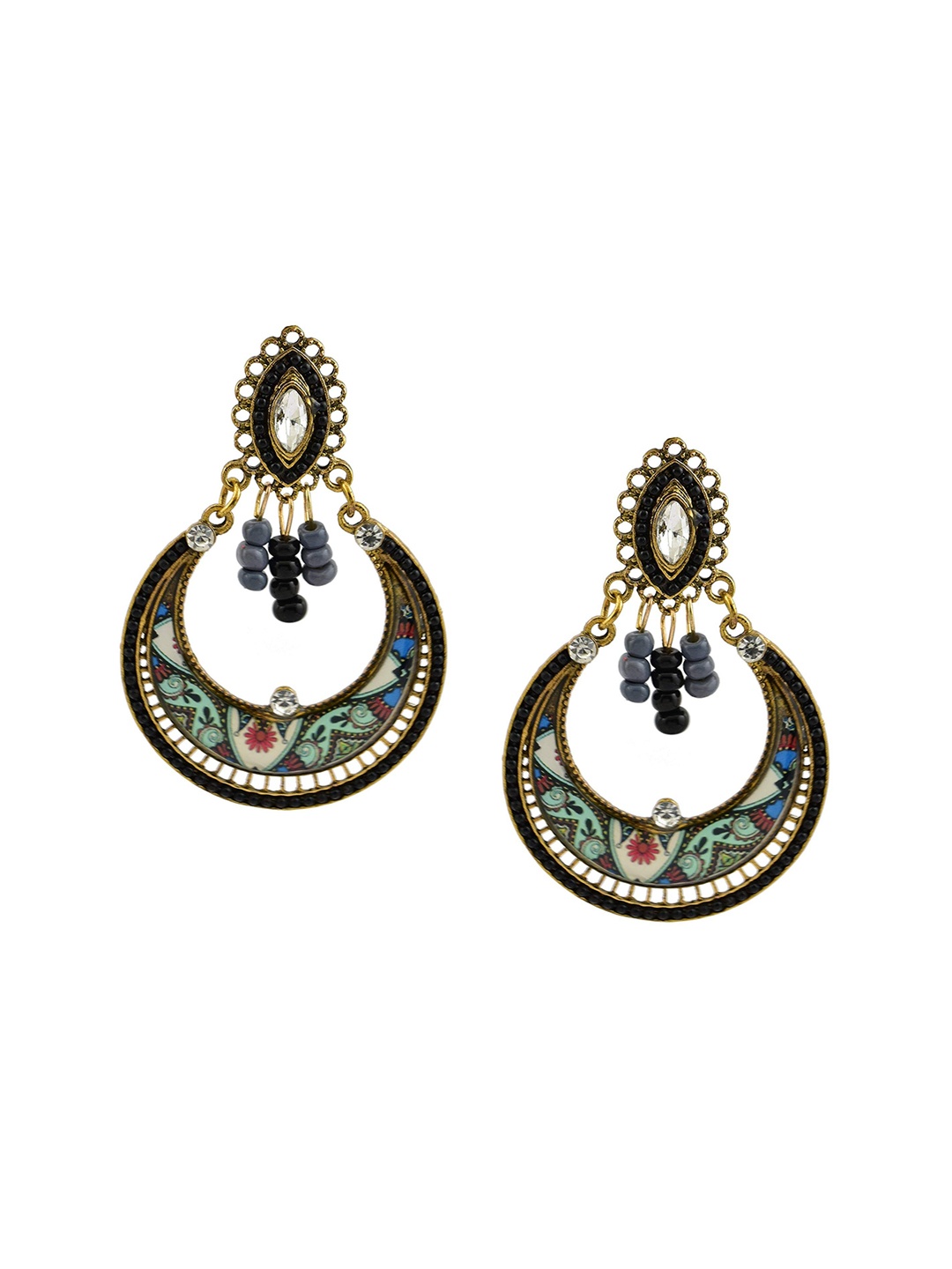 

HIGH TRENDZ Contemporary Drop Earrings, Gold