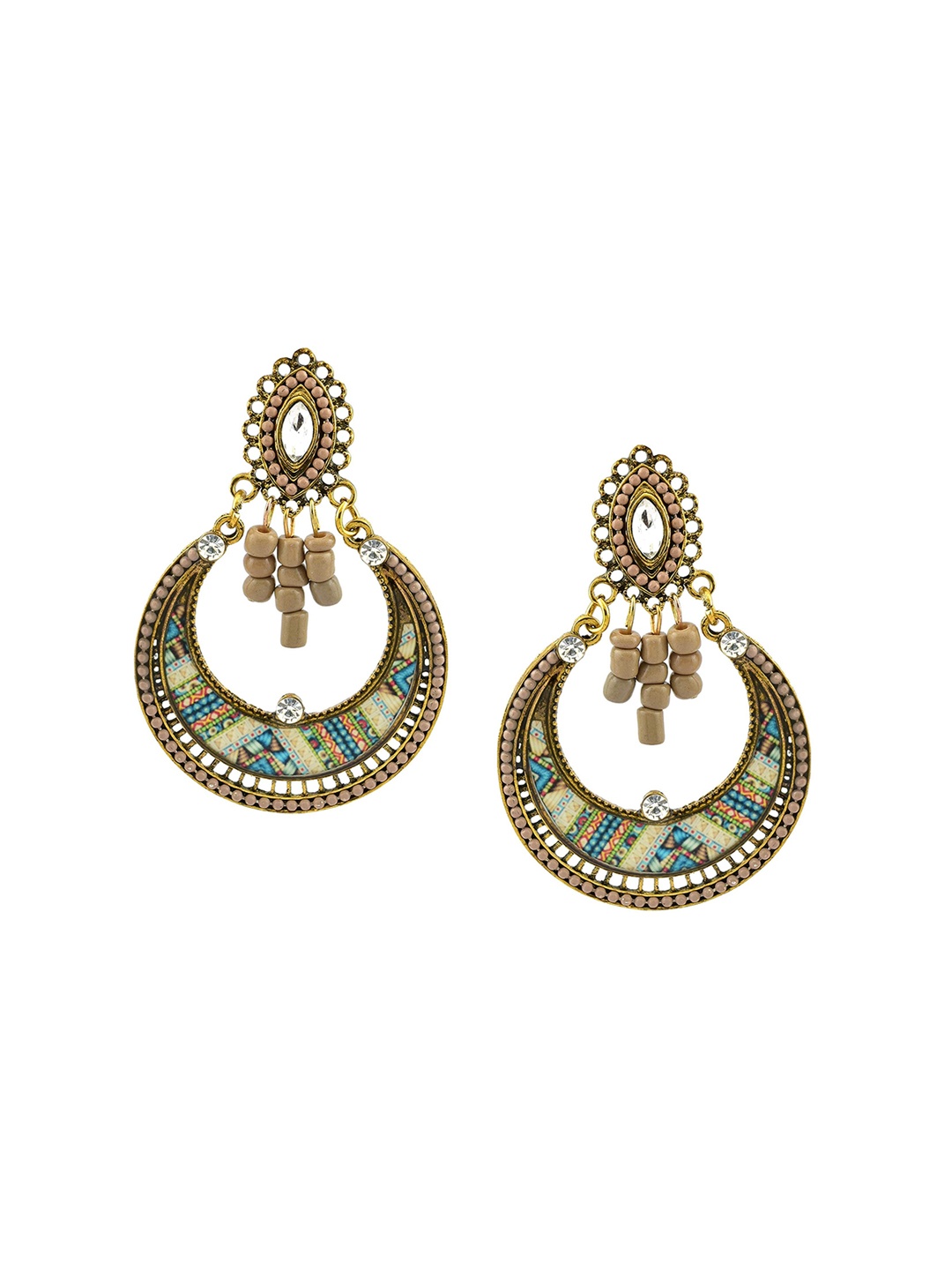 

HIGH TRENDZ Contemporary Drop Earrings, Gold