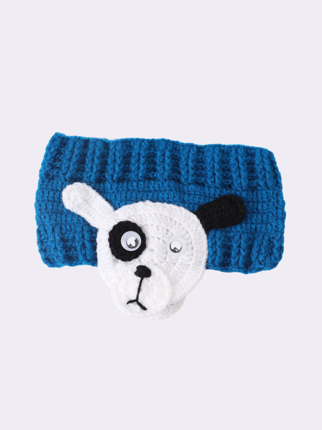 

FUNKRAFTS Kids Self Design Handmade Woollen Ear Warmer Muffs Headband, Blue